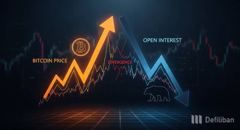Bitcoin Price-Open Interest Divergence Signals Downside Risk